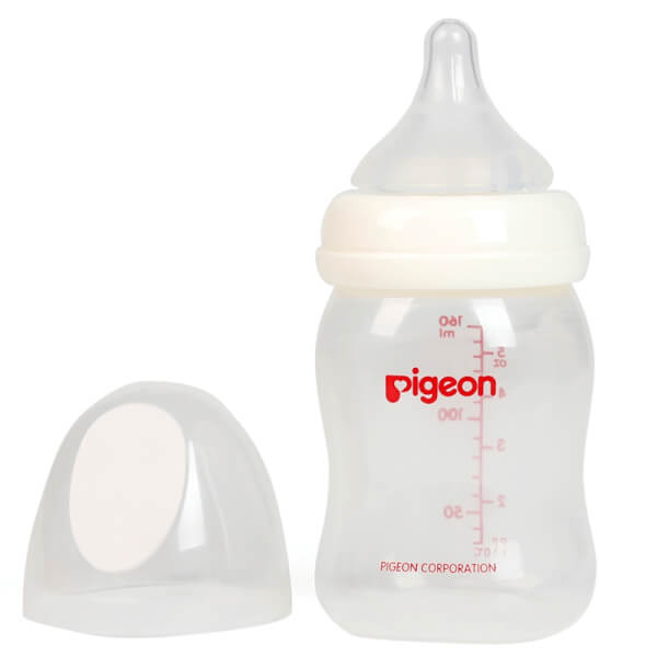 Bình sữa cổ rộng nhựa PP Pigeon Free BPA 160ml