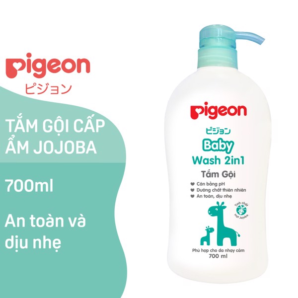 Sữa tắm gội dịu nhẹ Pigeon 700ml Jojoba