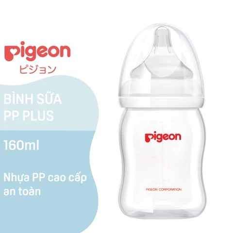 Bình sữa Pigeon PP Plus 160ml - sự lựa chọn hàng đầu của nhiều mẹ bỉm sữa